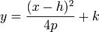 wikipedia parabola equation